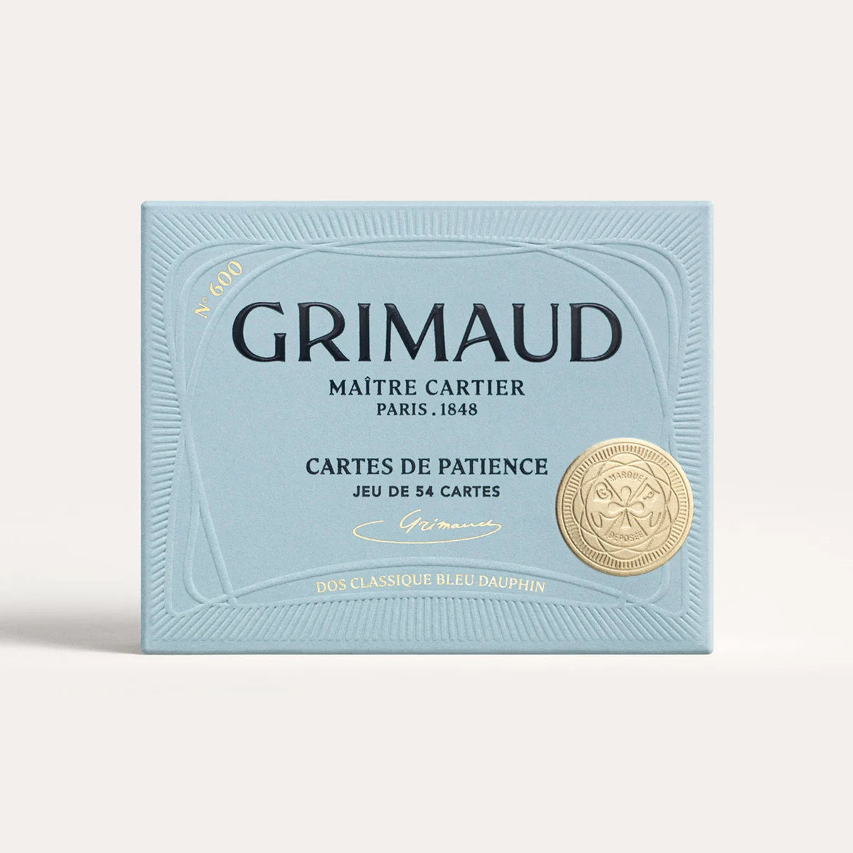 N°600 : Cartes de Patience (Bleu Dauphin) Grimaud