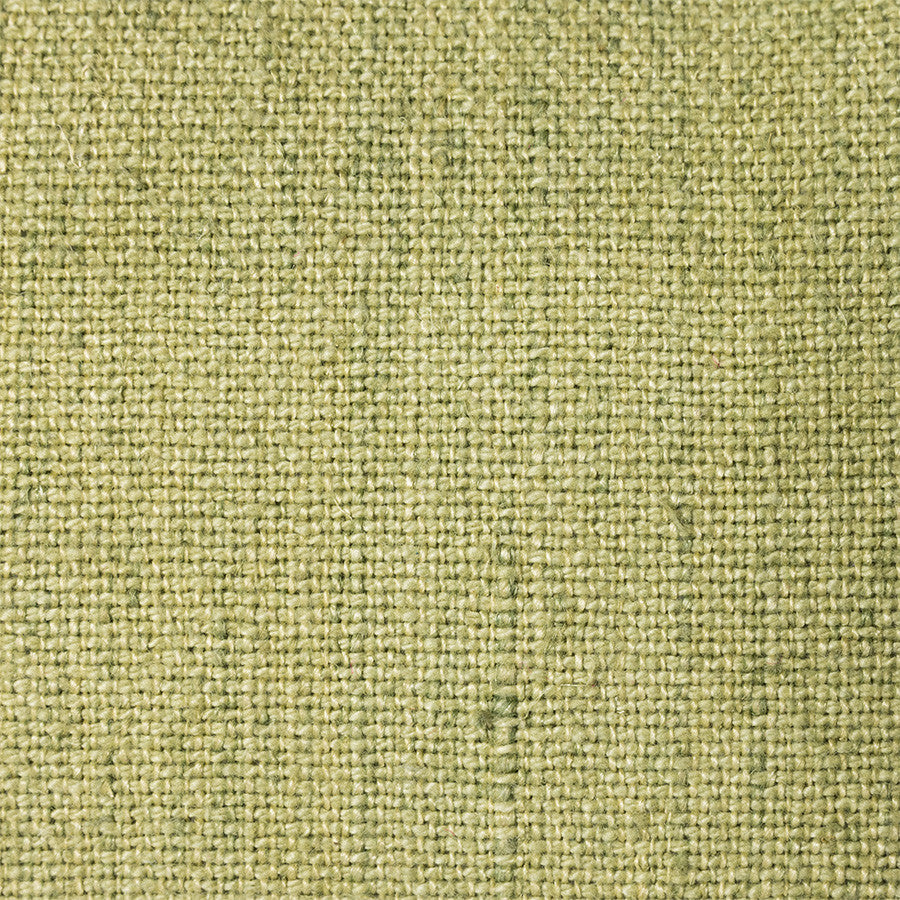 Coussin en lin vert & rose