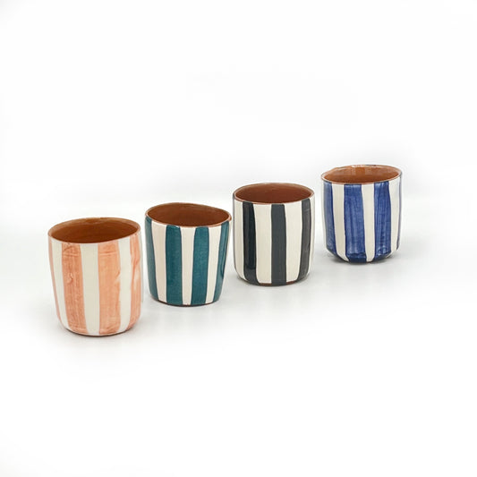Casa Cubista Vertical Stripe Blue Espresso Cup
