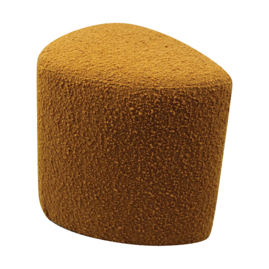 Pouf Eve tissu bouclette ocre