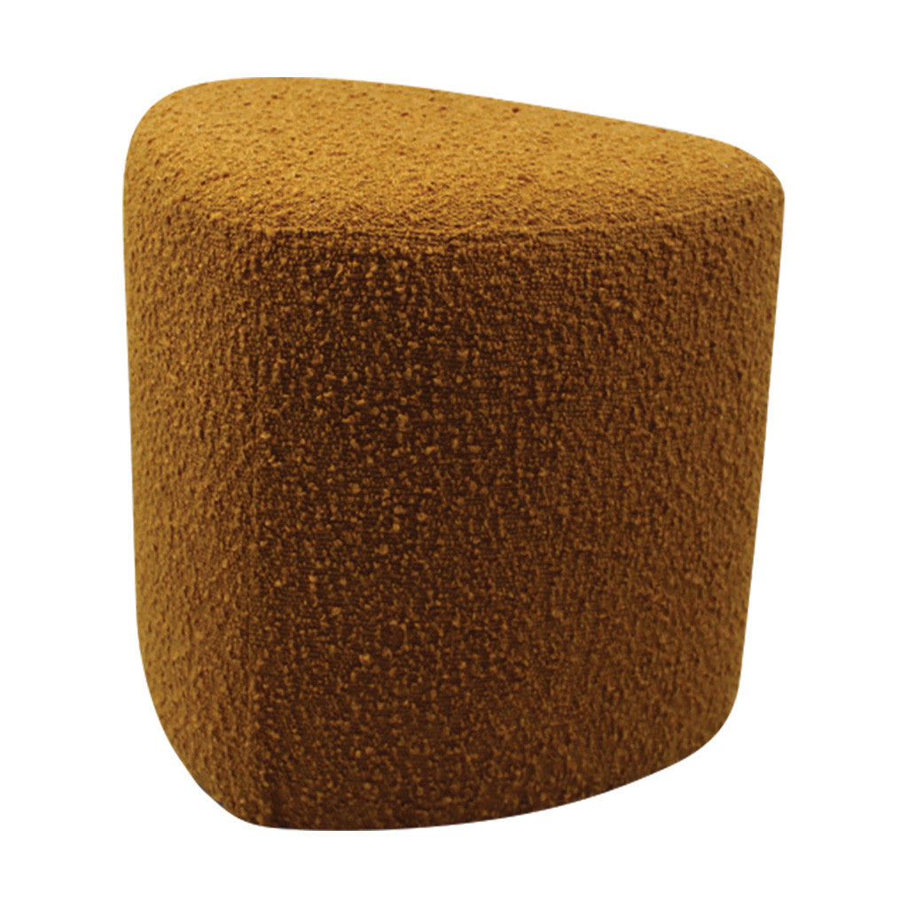 Pouf Eve tissu bouclette ocre