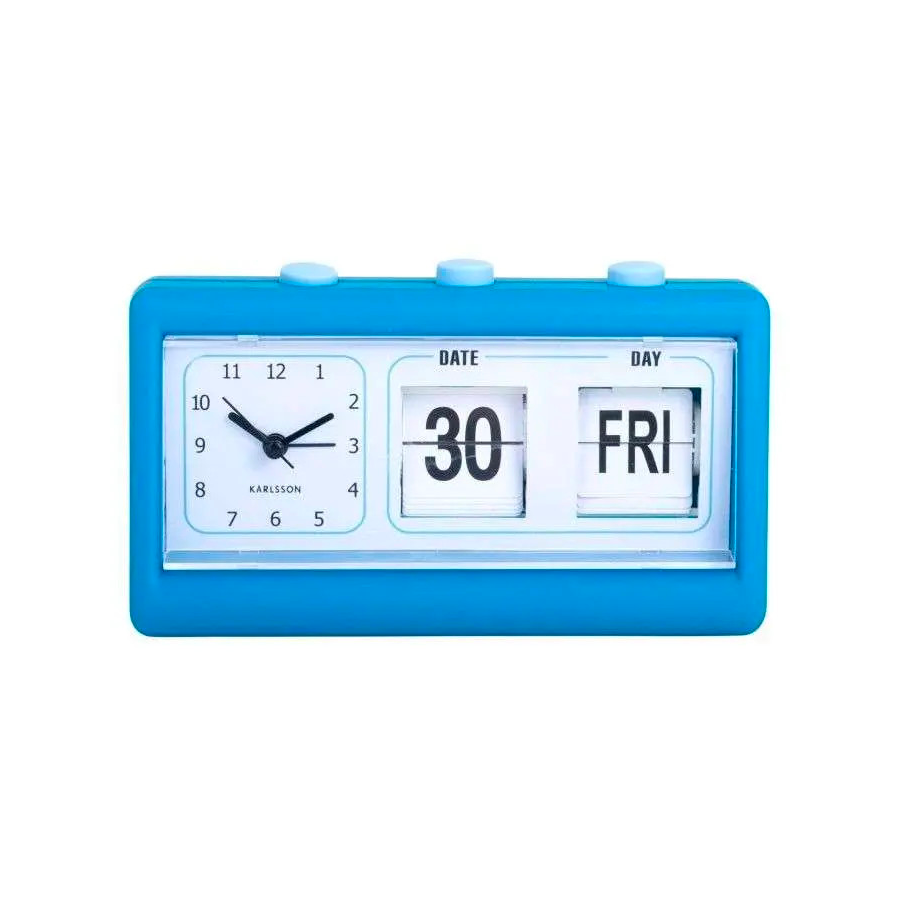 Horloge réveil rétro bleu