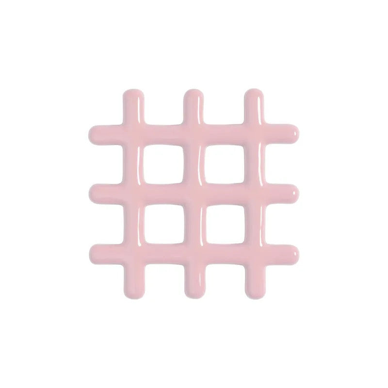 Dessous de plat grille rose