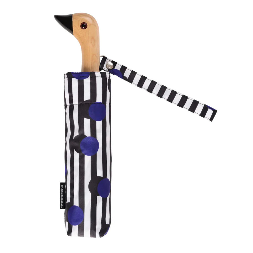 Parapluie duckhead compact rayures bleues