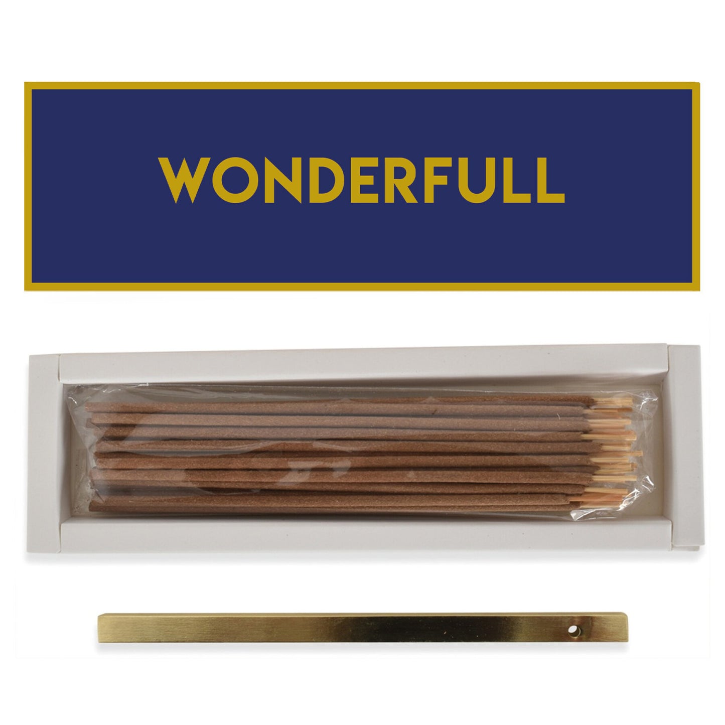 Encens bâtonnets Wonderfull prune noire avec support