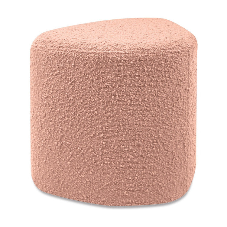 Tabouret Eve tissu bouclette rose