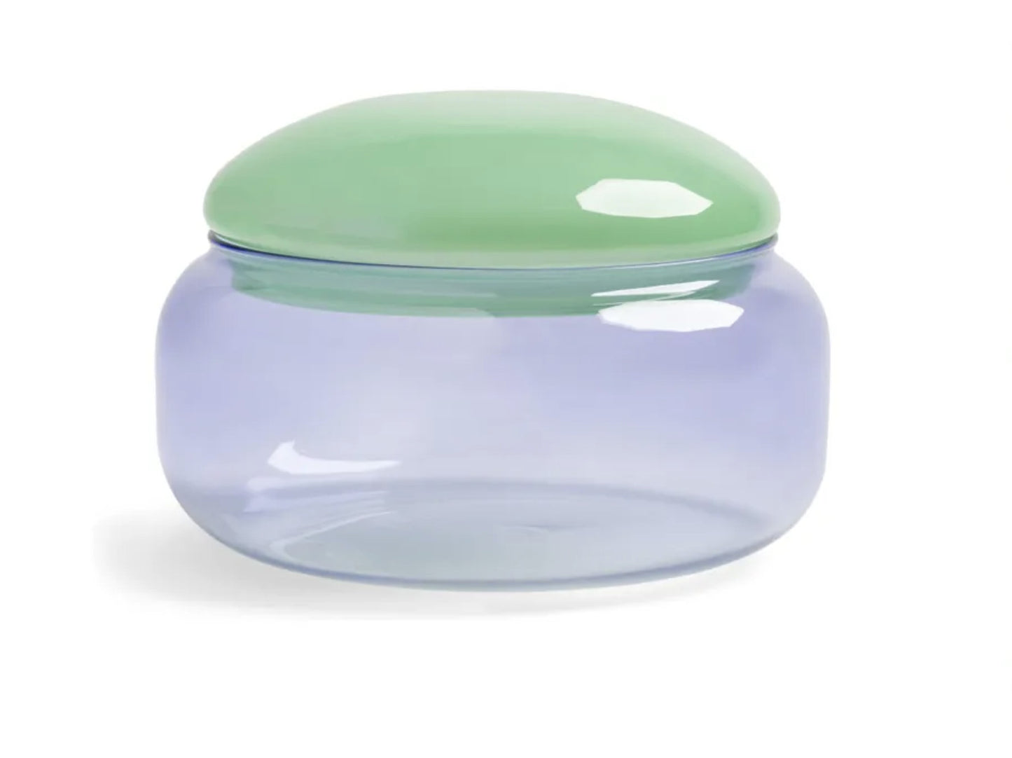 Bocal en verre lilas