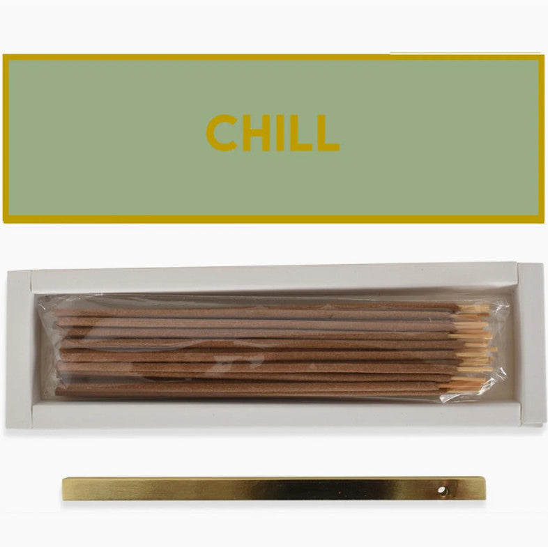 Bâtonnets d'encens Chill fleur d'eau avec support