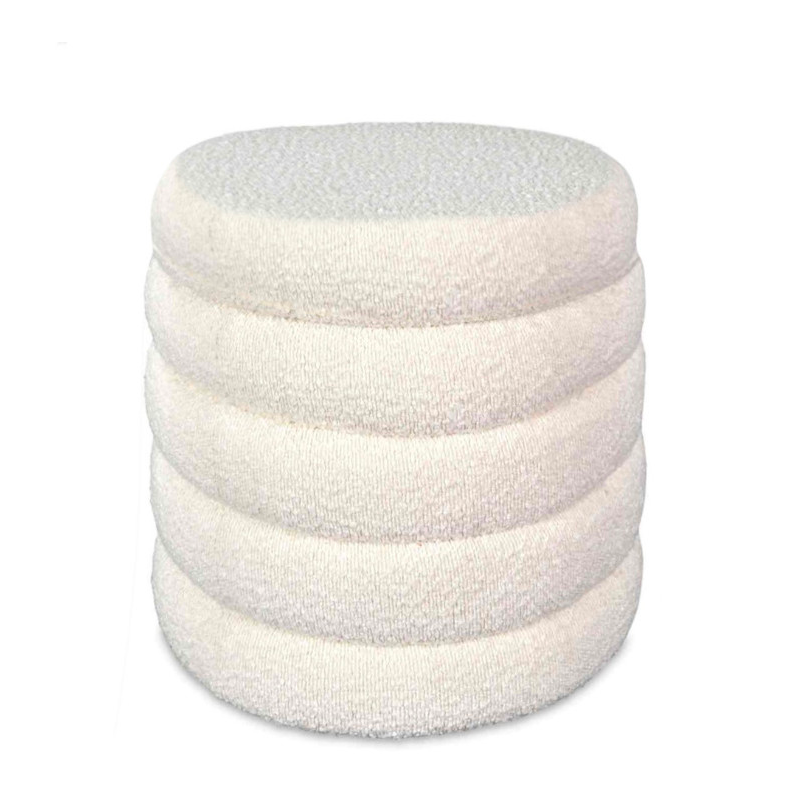 Tabouret coffre Noé bouclette écru