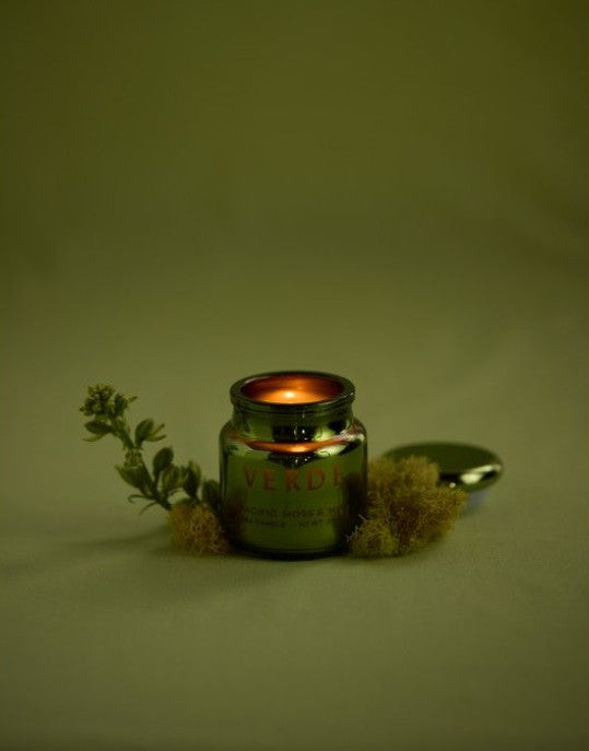 Bougie vert chromé - Pacific Moss