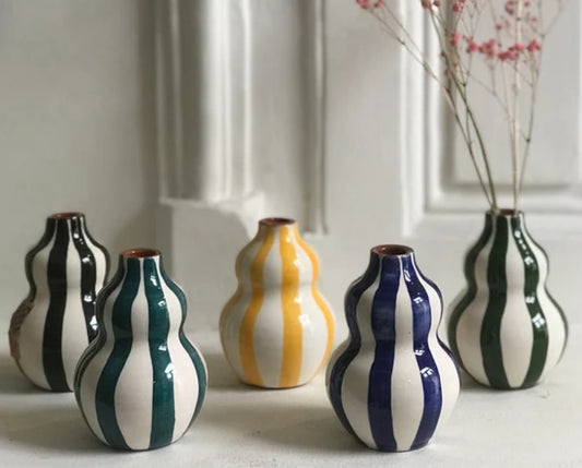 Casa Cubista Bold Stripe Gourd Vase