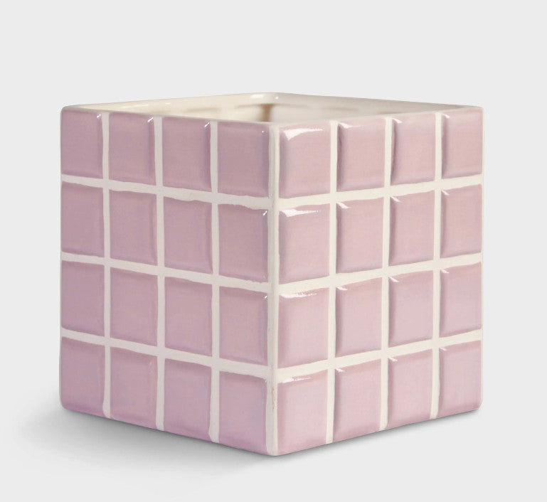 Jardinière en mosaique lilas