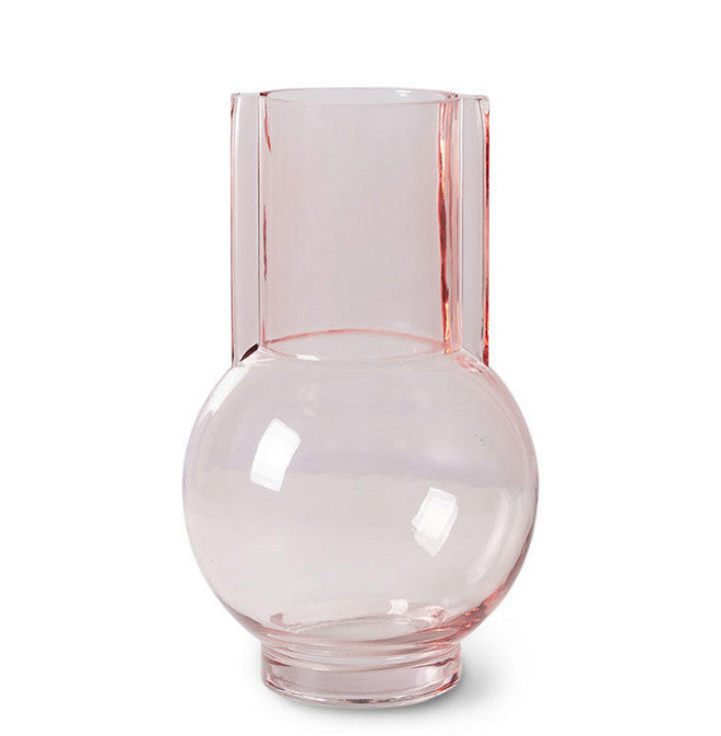 Vase en verre Sundae rose