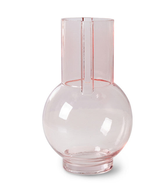 Vase en verre Sundae rose
