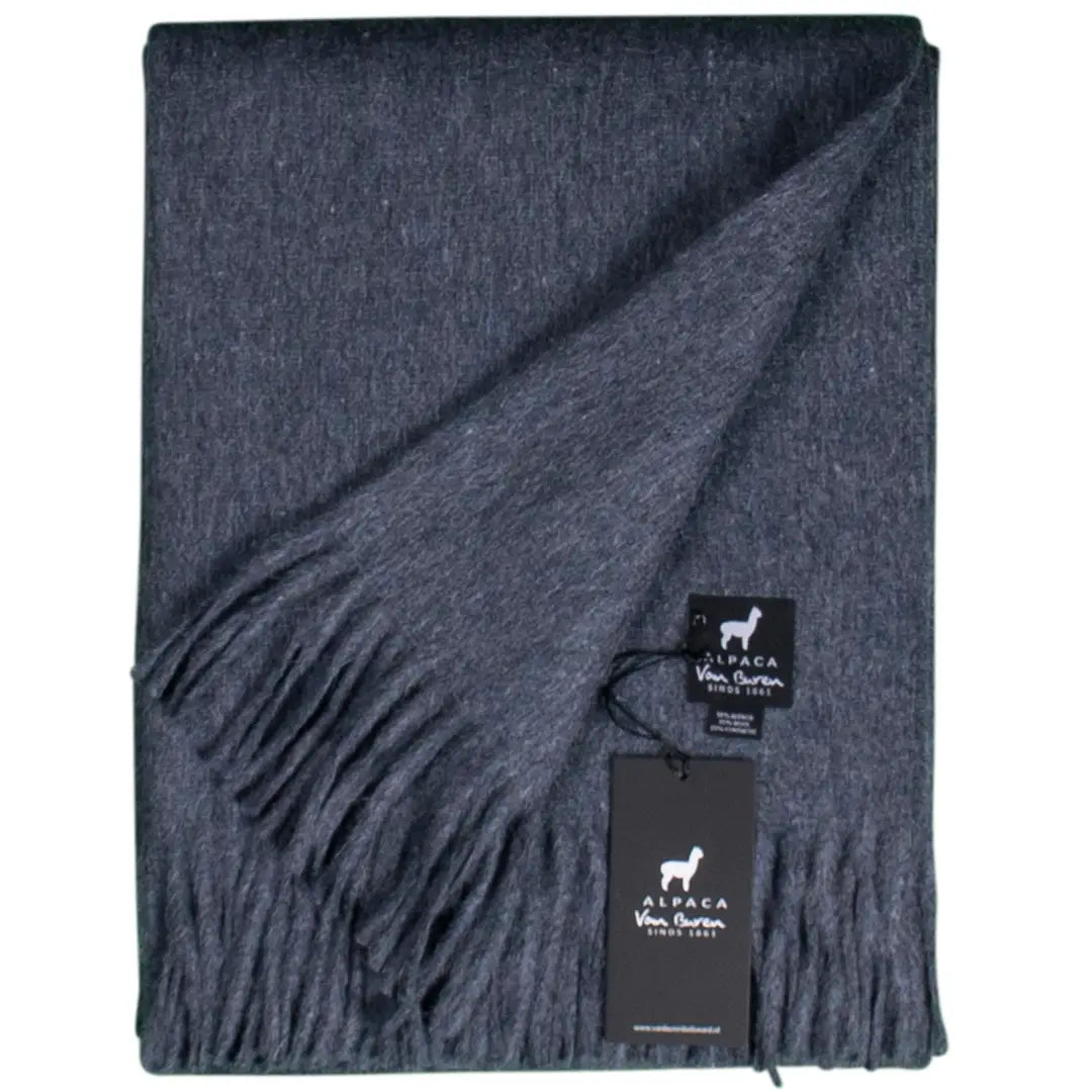 Alpaca wool throw - Blue 200 x 150