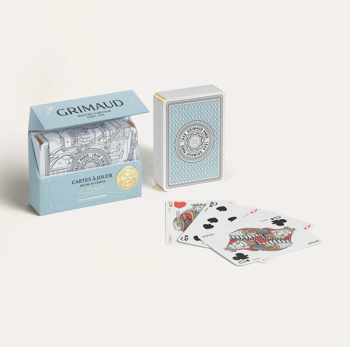N°200 : Cartes à Jouer (Bleu Dauphin) Grimaud