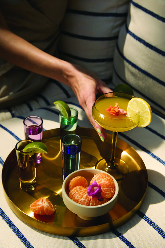 The Gracie - Set de 4 shots en verre coloré