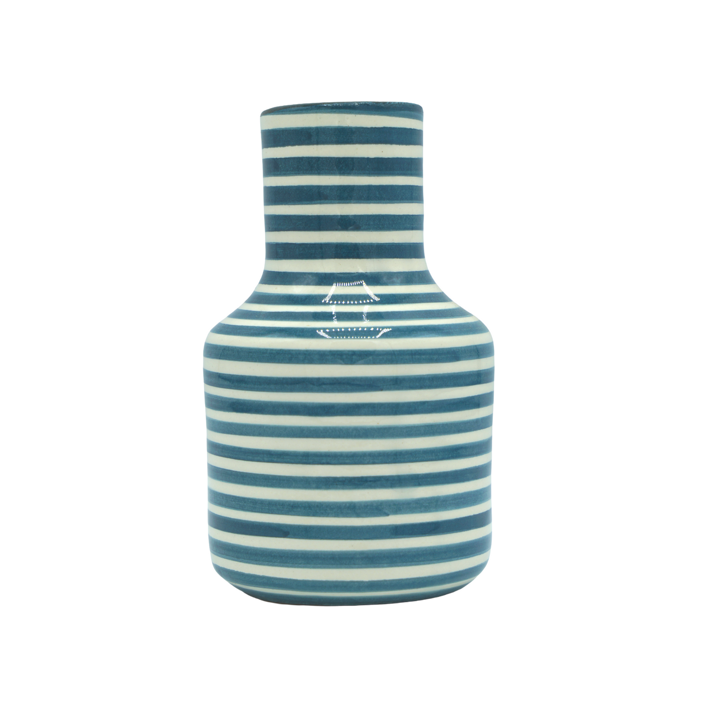 Mini vase garafe Bleu Canard Classic Stripe Casa Cubista