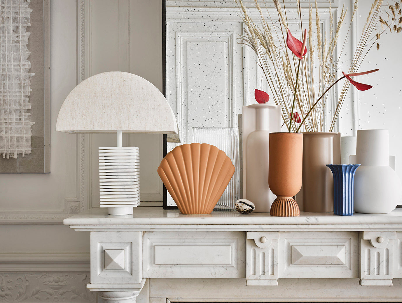 Vase mate blanc