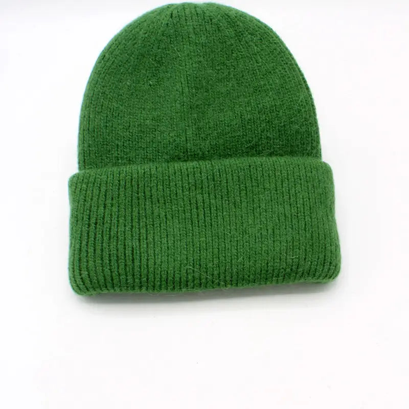 Bonnet Uni Angora Kaki clair