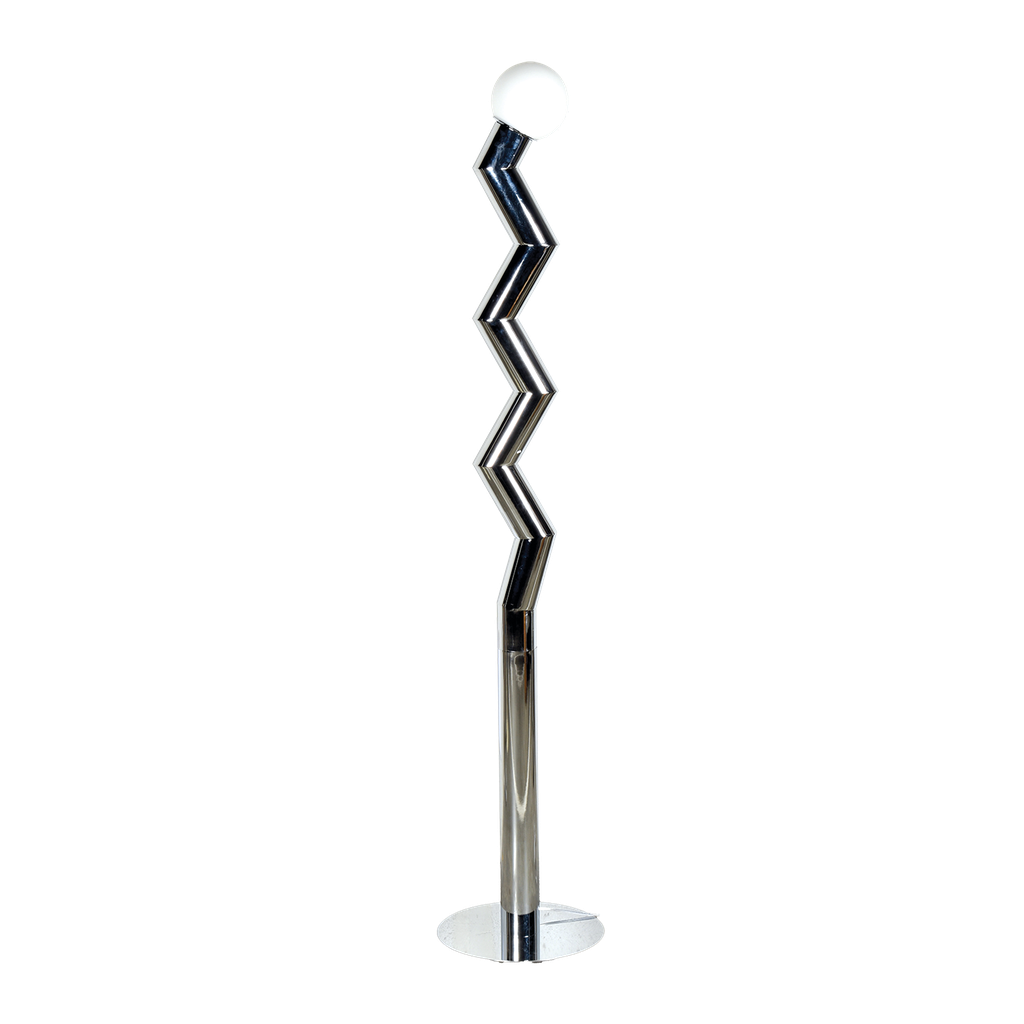 Lampadaire zigmo chrome