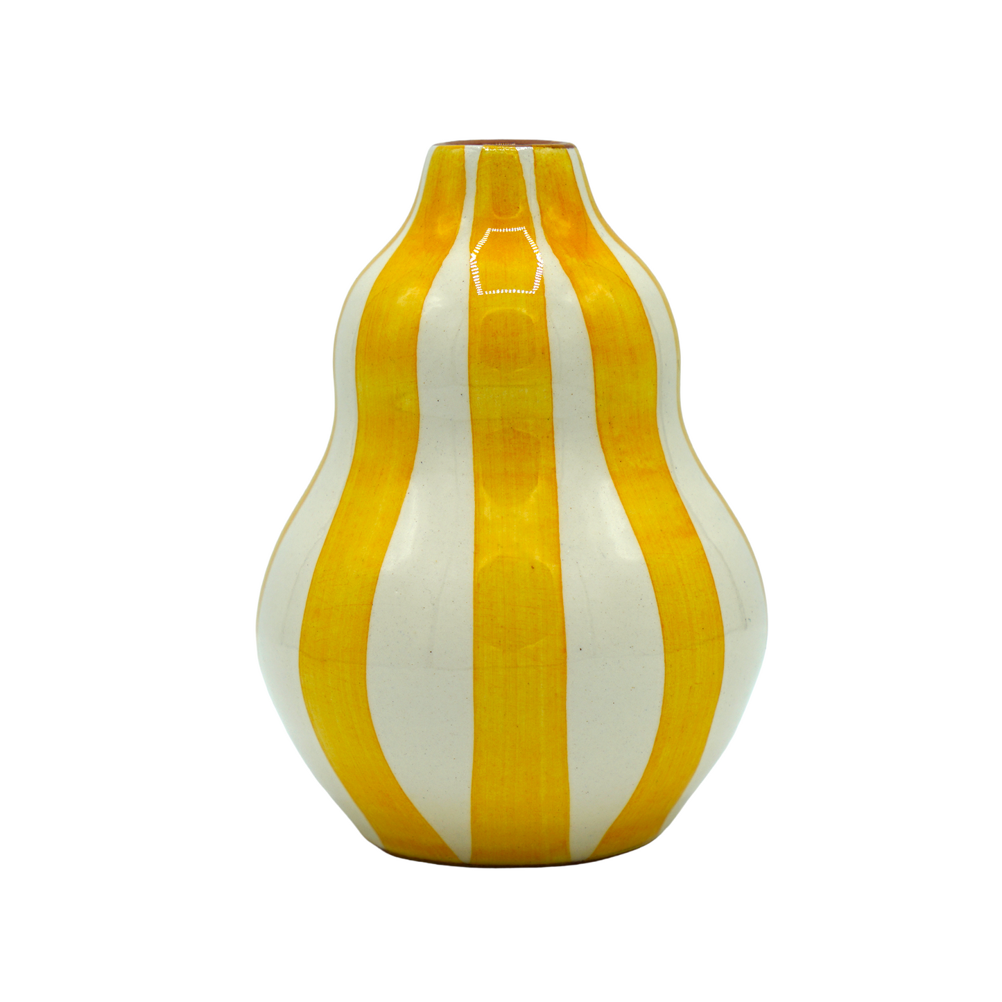 Mini vase gourde jaune Bold Stripe Casa Cubista