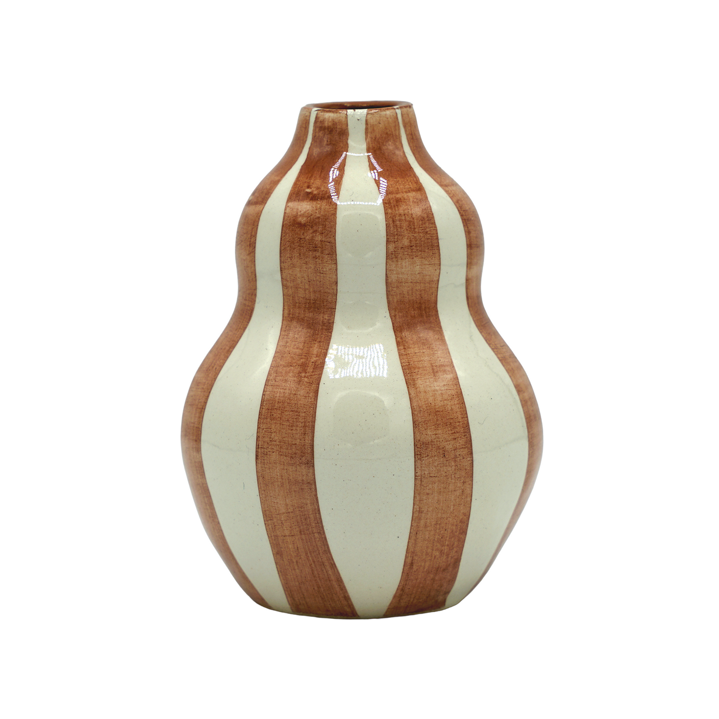 Mini vase gourde Terracotta Bold Stripe Casa Cubista
