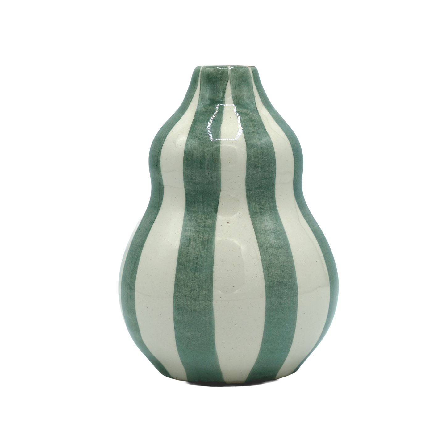 Mini vase gourde Sauge Bold Stripe Casa Cubista
