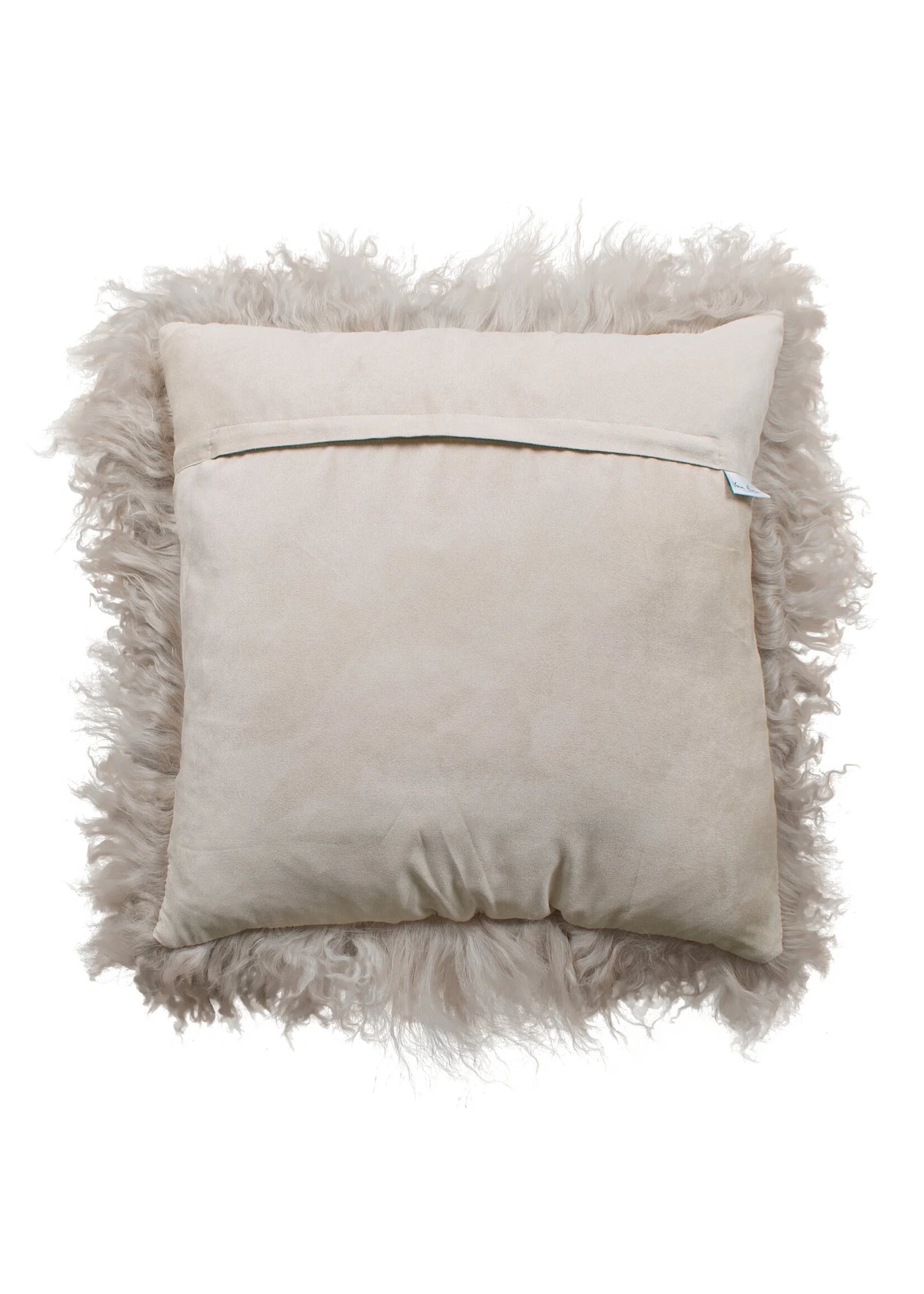 Sand-colored Tibetan Sheepskin Cushion