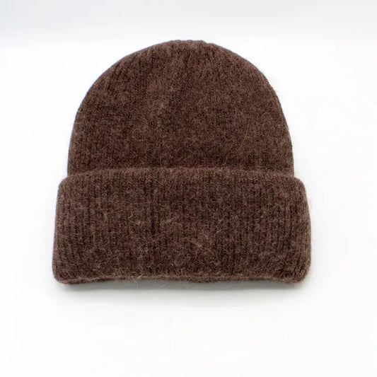 Bonnet Uni Angora Marron