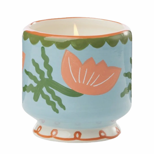 Bougie parfumée céramique Fleur de Cactus - Aloe Vera, Eau de coco & Bamboo
