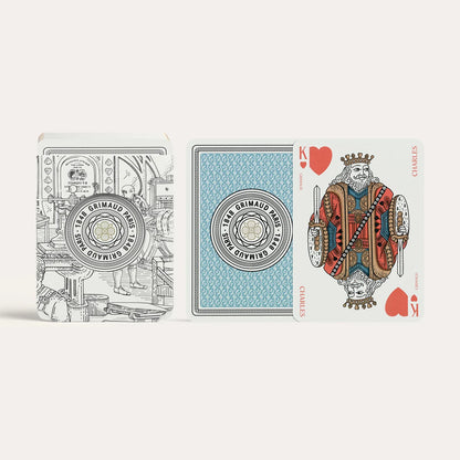N °100 : Cartes de Belote (Bleu Dauphin) Grimaud