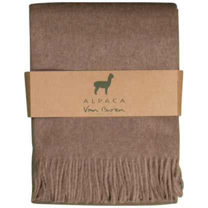 Alpaca wool throw - Caramel 200 x 150