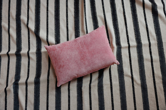 Coussin velours rose