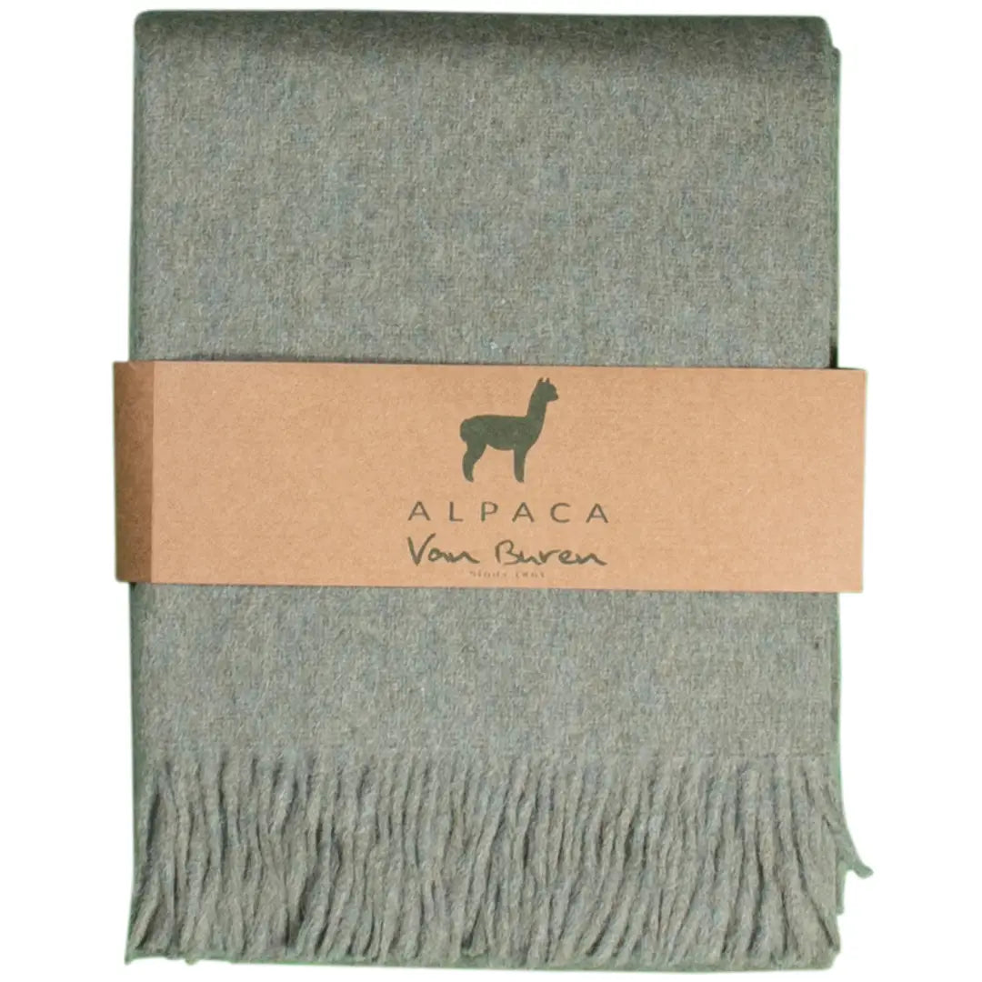 Alpaca wool throw - Light green 200 x 150
