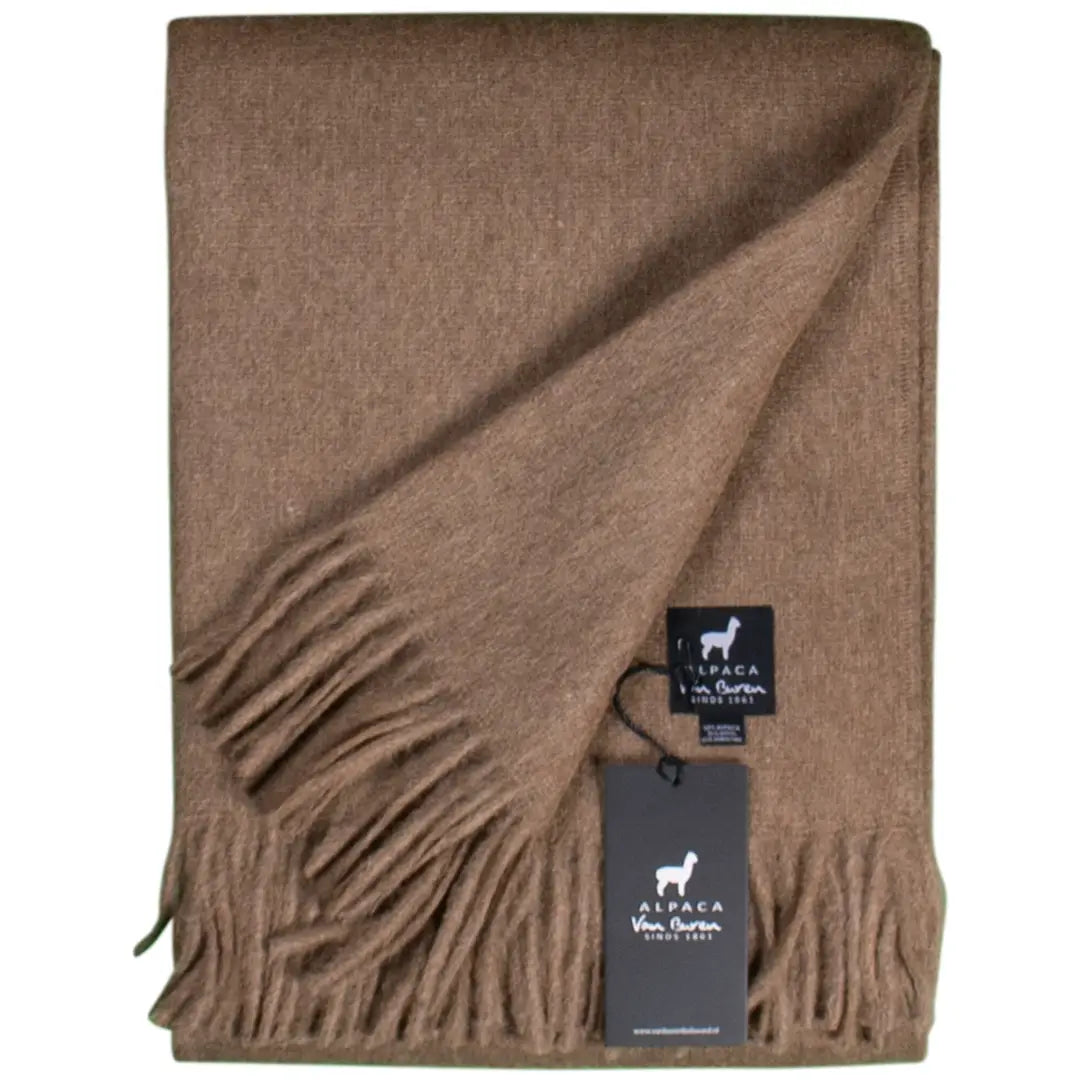 Alpaca wool throw - Caramel 200 x 150