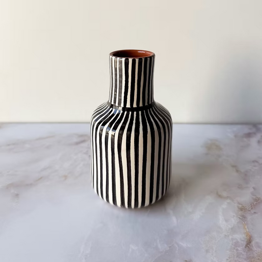 Vase garafe rose Bold Stripe Casa Cubista