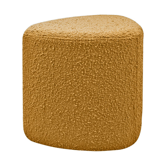 Pouf Eve tissu bouclette ocre