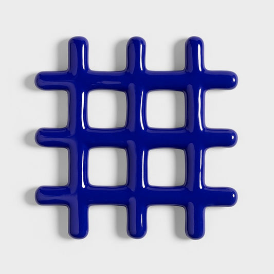 Dessous de plat grille bleu