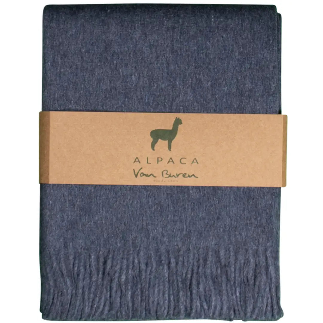 Alpaca wool throw - Blue 200 x 150