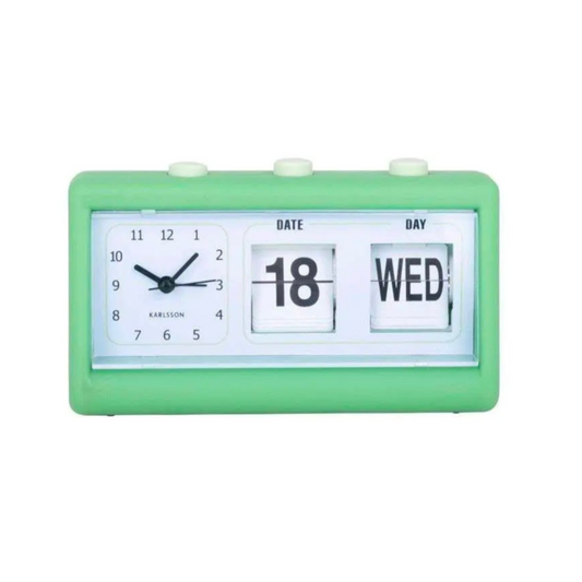 Horloge réveil rétro vert