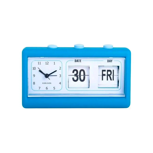 Horloge réveil rétro bleu