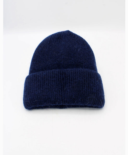 Bonnet Uni Angora Marine