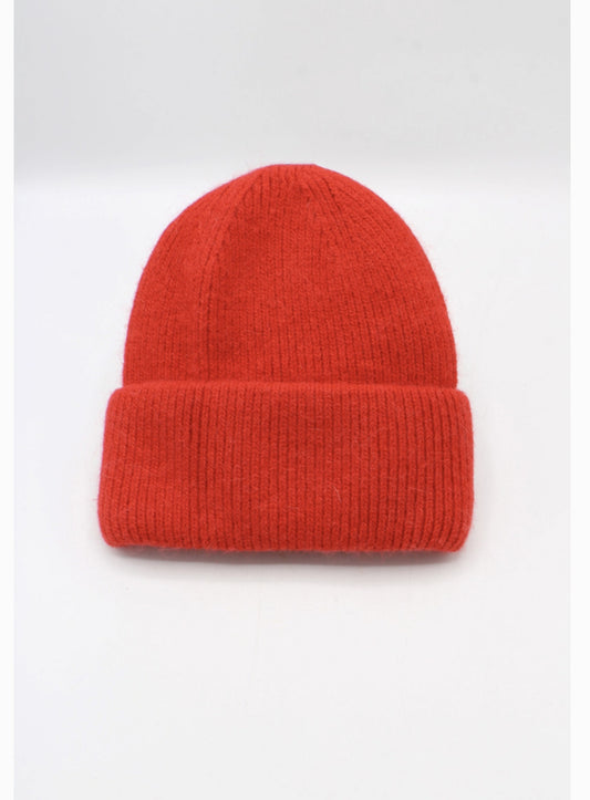 Bonnet Uni Angora Rouge