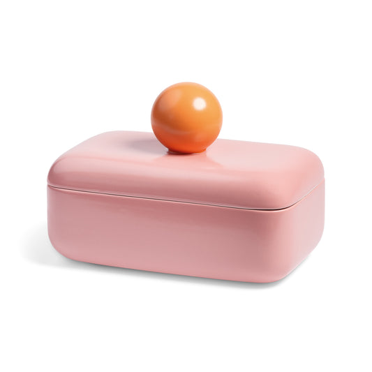 Boîte céramique rose