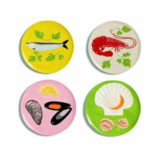 Plat de la mer set de 4