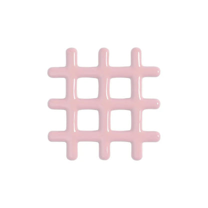 Dessous de plat grille rose