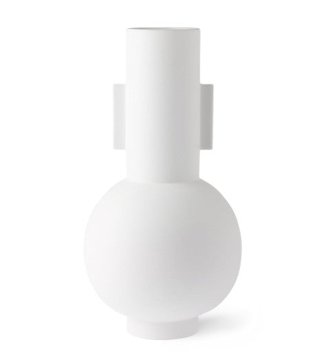 Grand vase mate blanc