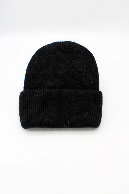 Bonnet Uni Angora Noir