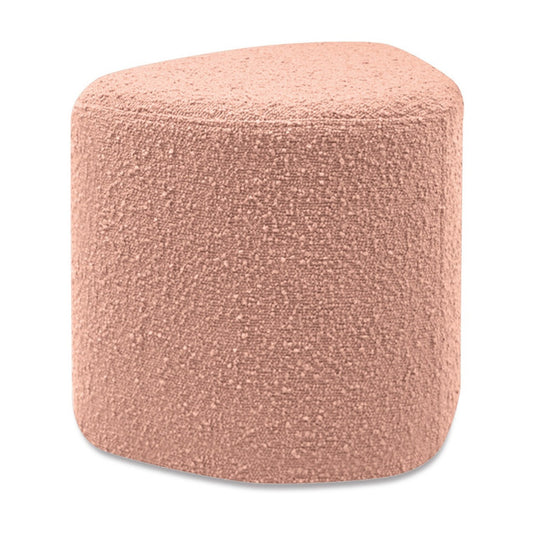 Tabouret Eve tissu bouclette rose